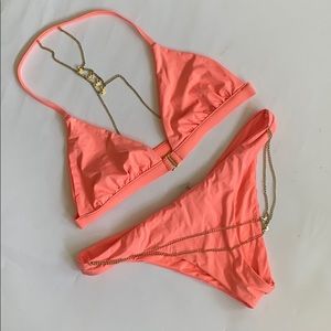 Coral bikini